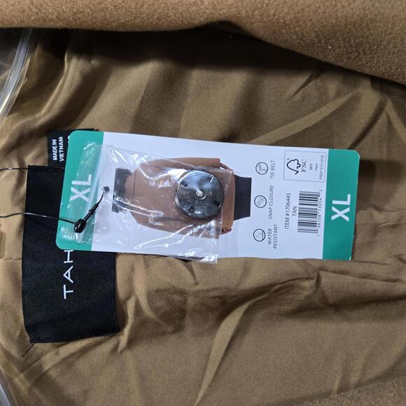 Tahari Wrap Style Women's XL Water Resistant Snap Closure Lt Brown Coat NWT - Picture 6 of 9